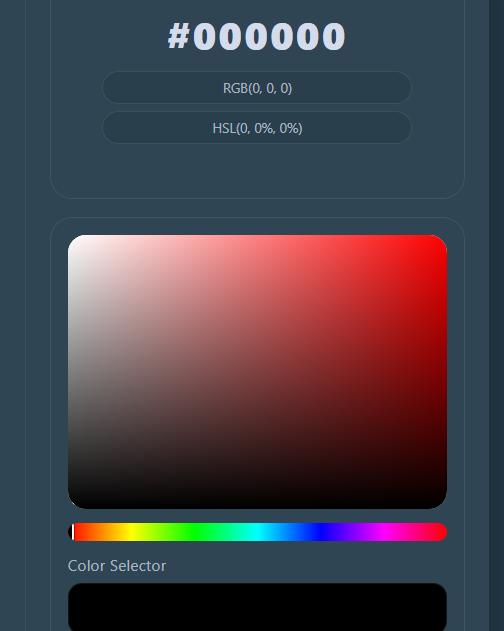 Screenshot of CTG's hexadecimal color picker
